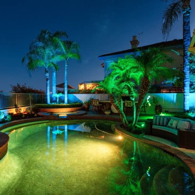 <h1>See your Orange County backyard in Lights</h1><p>We can light up your backyard with unique RGB/c Photo